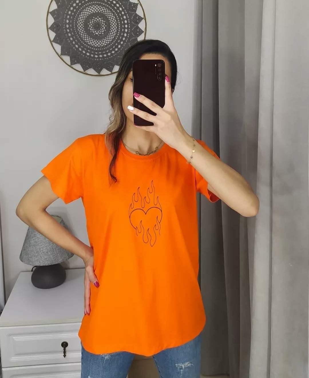 تیشرت قلب آتشی