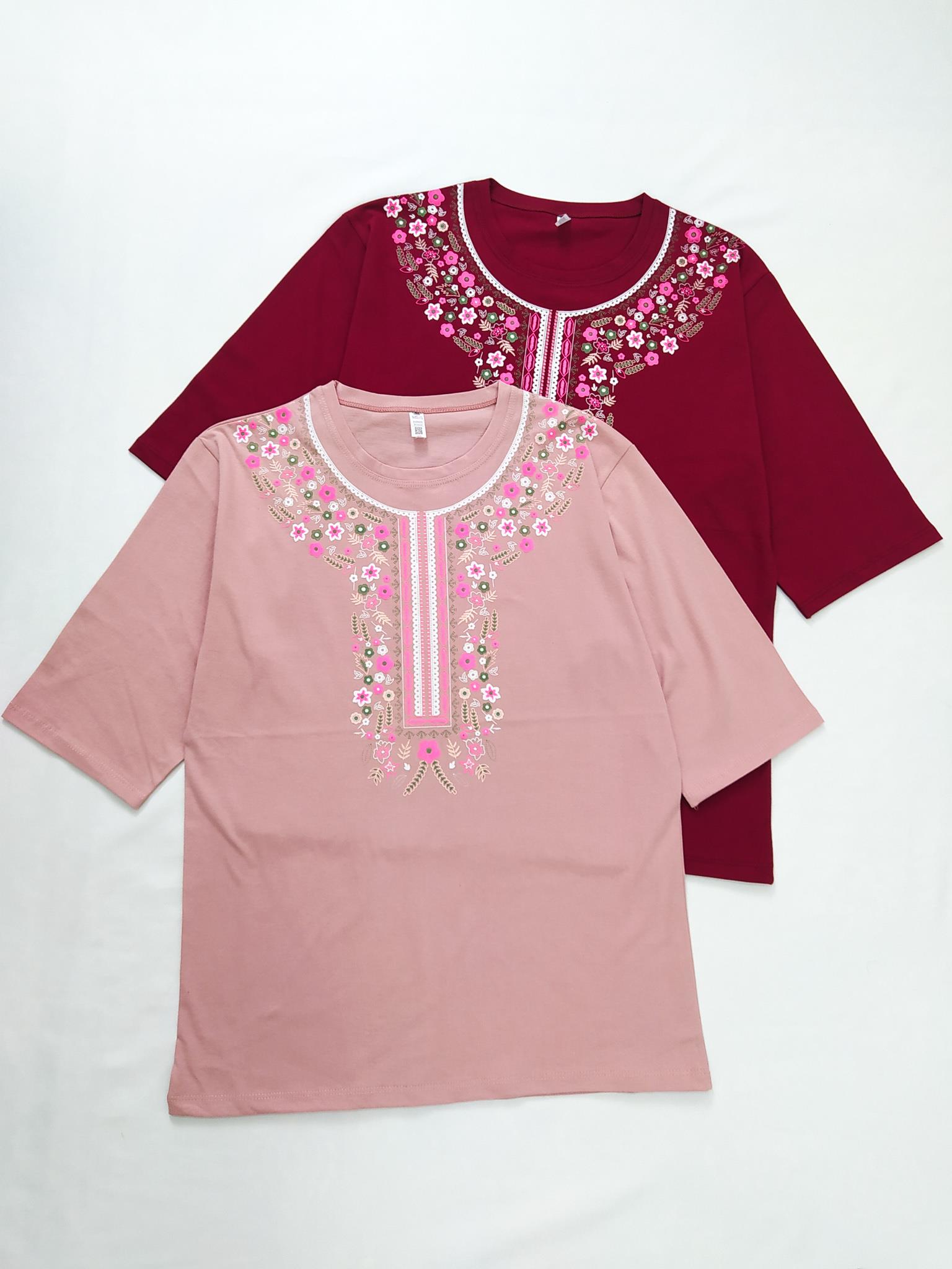 بلوز یقه گلدار