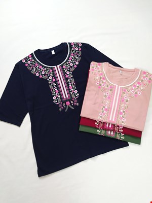 بلوز یقه گلدار